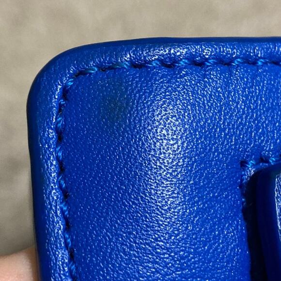 LOEFFLER RANDALL, MEDIUM BLUE LEATHER CROSSBODY BAG (ASIS) - Picture 16 of 16